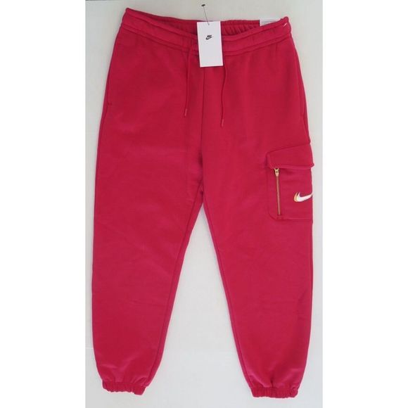 Nike DO2571 643 Women's Sz M Very Berry Red Loose Dance Cargo Sweatpants $80 - Picture 1 of 7